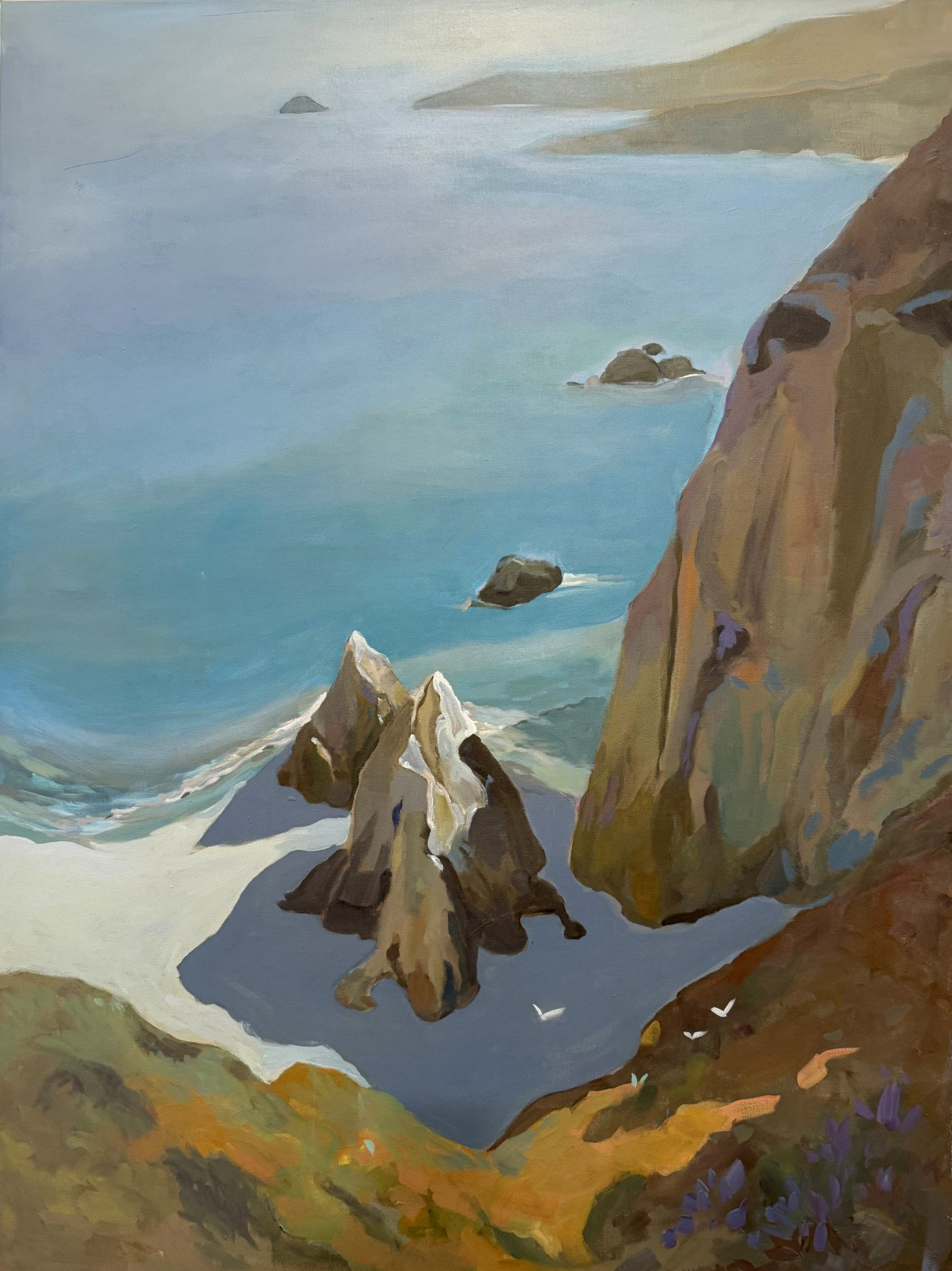 Big Sur coastal cliffs painting.