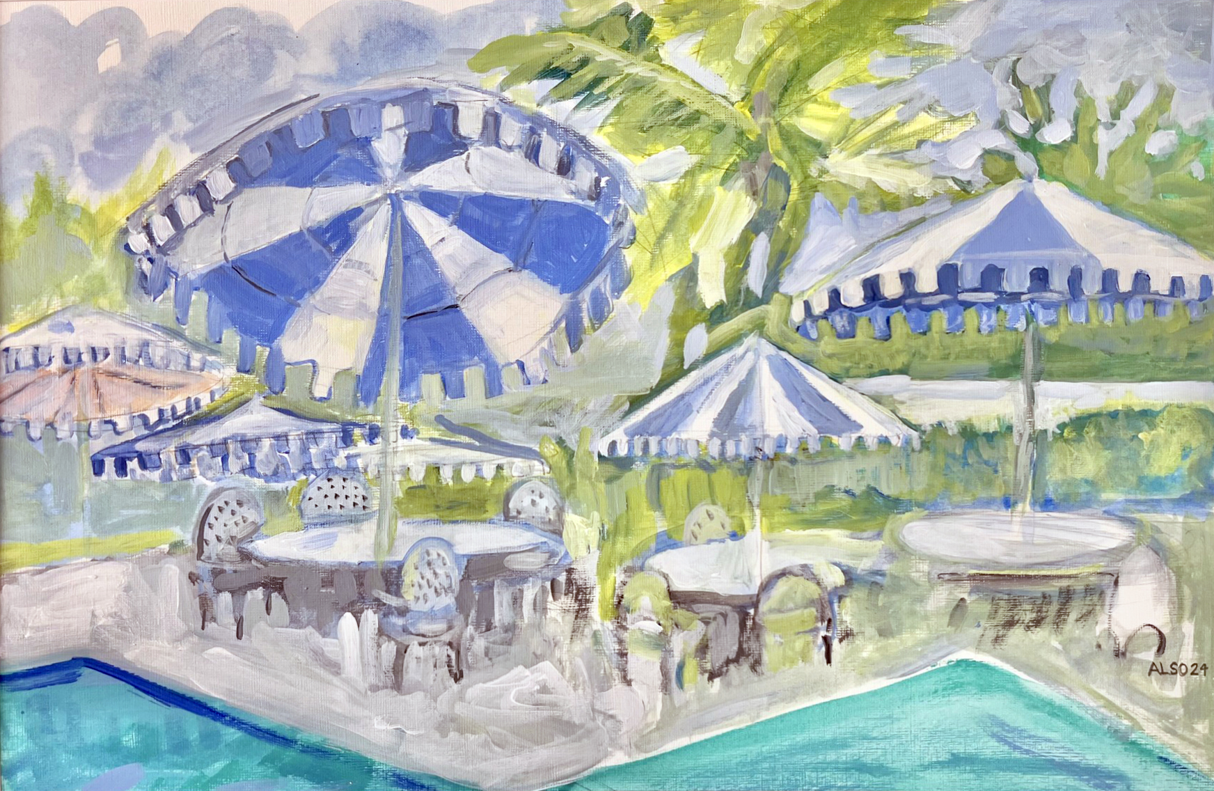 Alternate view of the beach club scene.